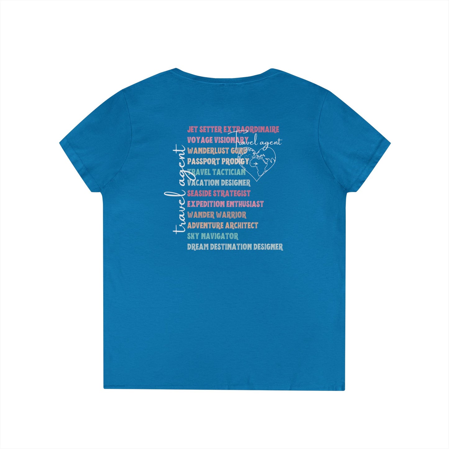 Travel Agent V-Neck T-Shirt - Dream Destination Designer
