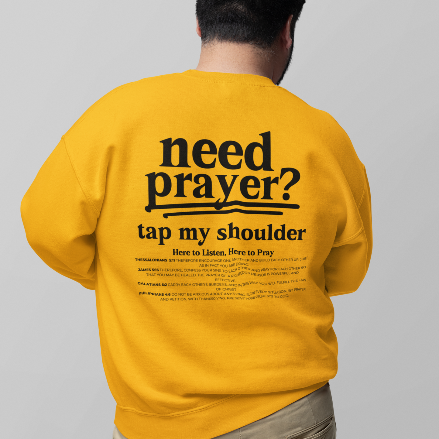 Unisex Inspirational Need Prayer? Tap My Shoulder We Can Pray Trendy T-shirt