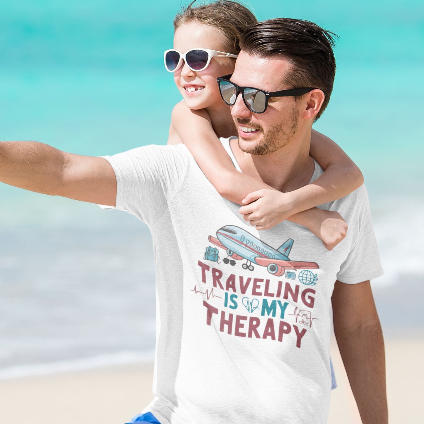 Traveler Unisex Tee - 'Traveling is My Therapy' Design