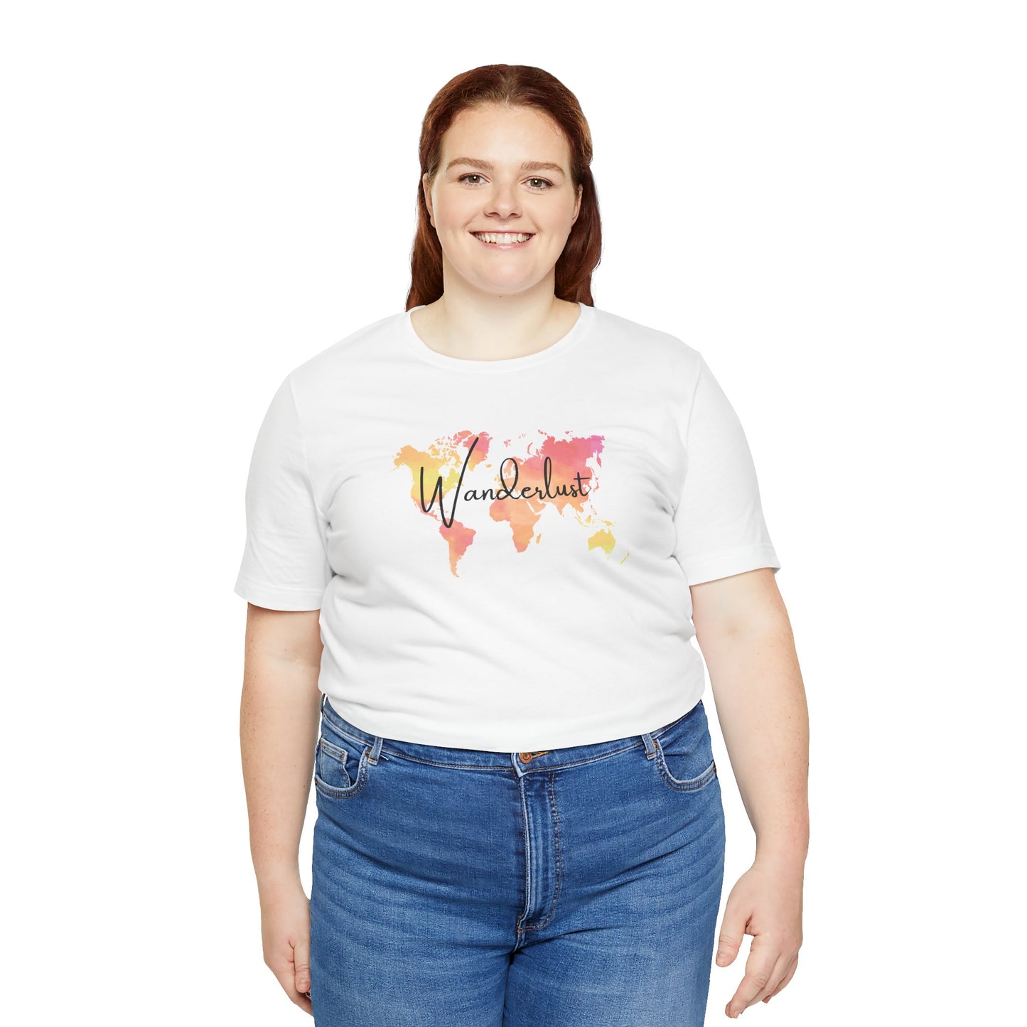 Wanderlust Globe Tee- Pink