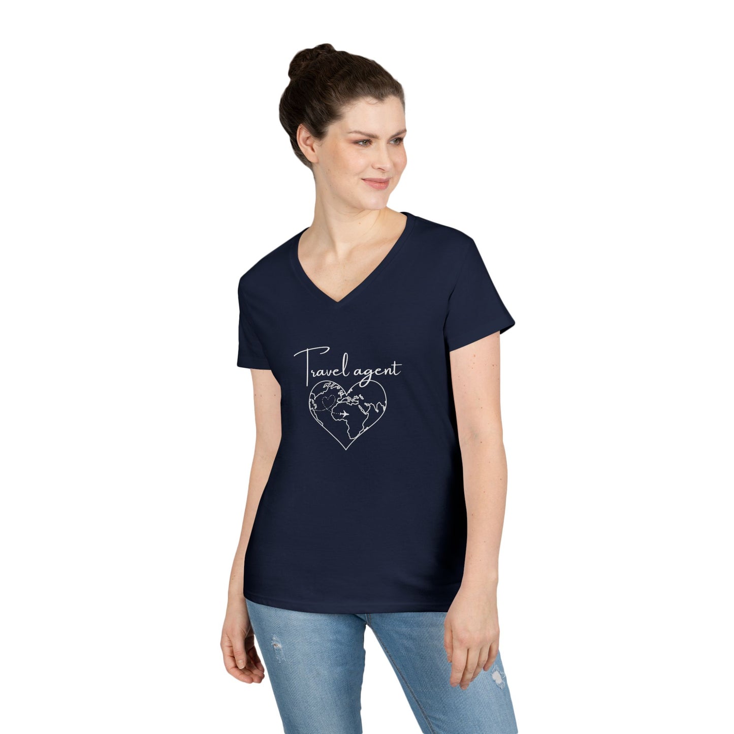 Travel Agent V-Neck T-Shirt - Dream Destination Designer