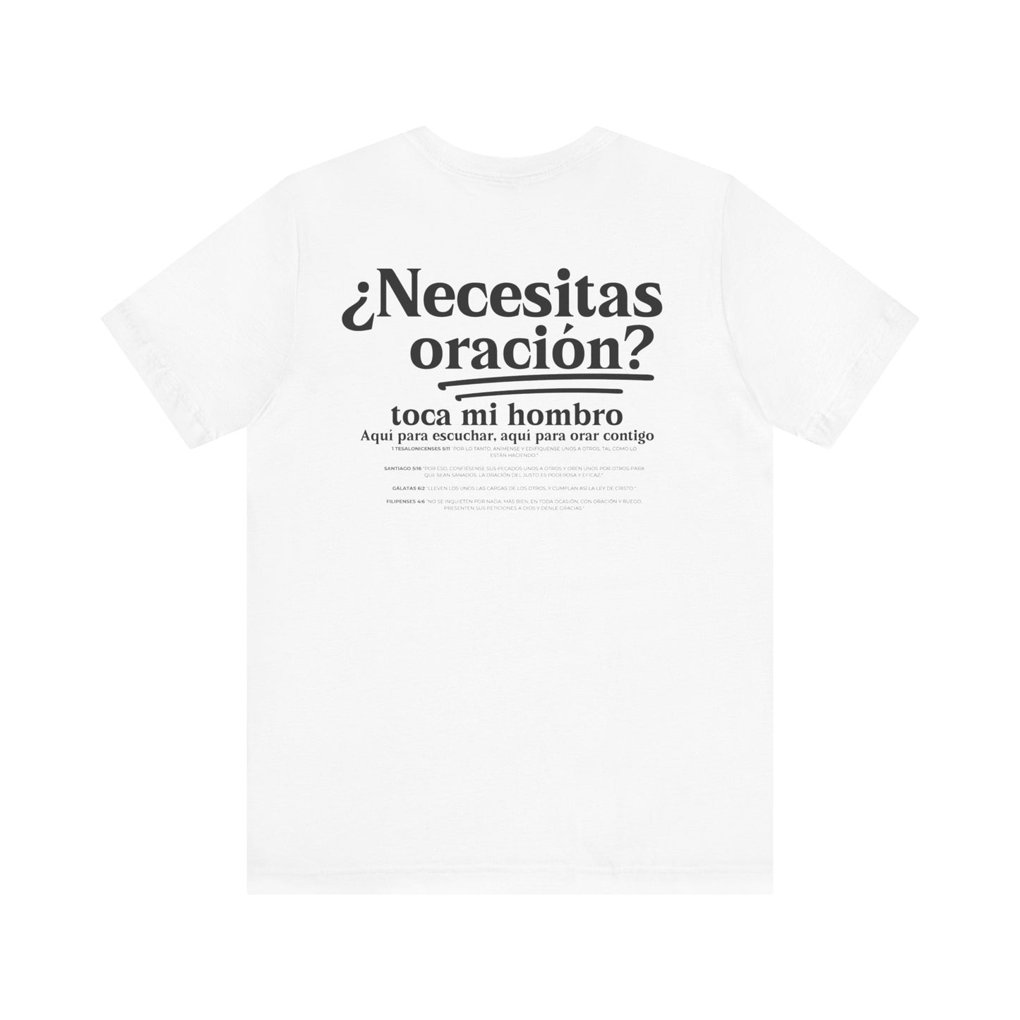 Spanish Need Prayer? Tap My shoulder Modern  Unisex Tee