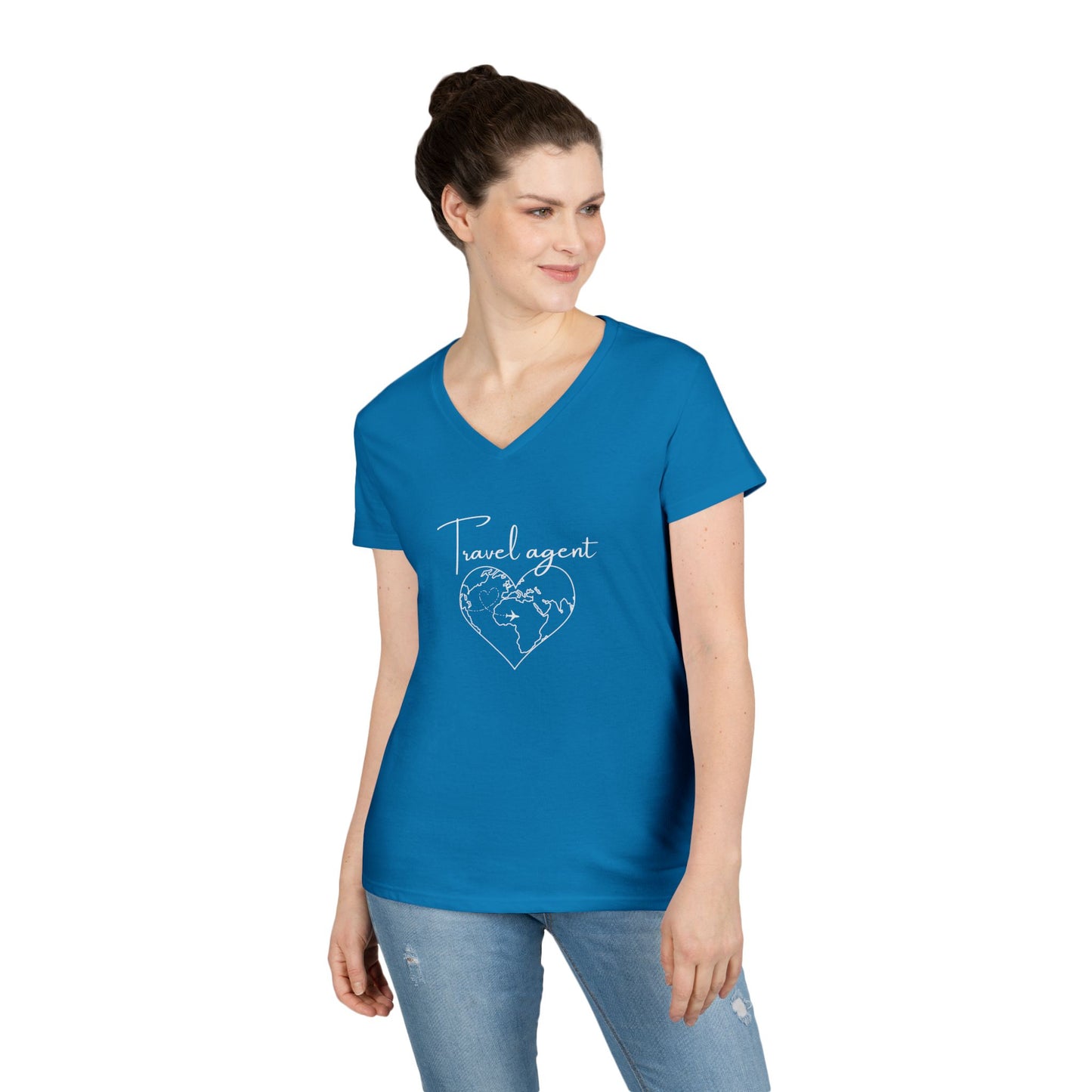 Travel Agent V-Neck T-Shirt - Dream Destination Designer