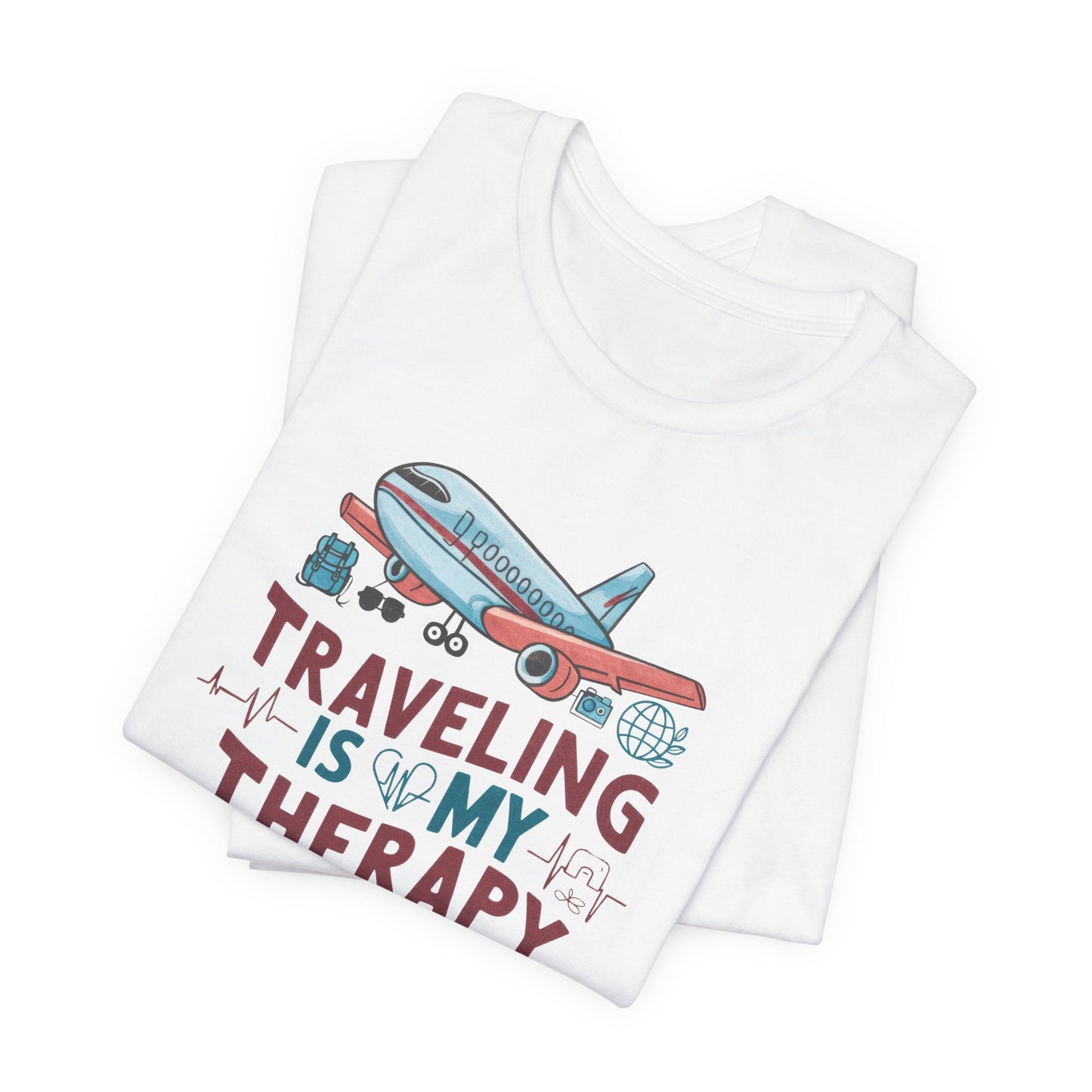 Traveler Unisex Tee - 'Traveling is My Therapy' Design
