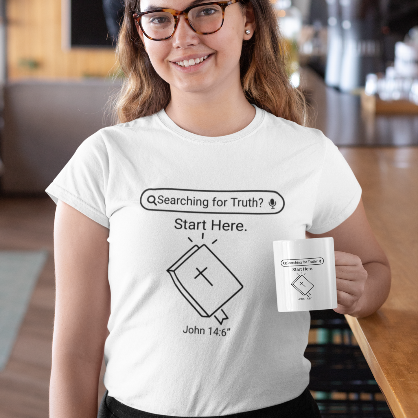 Searching for Truth? Start with Bible Christian T-shirt