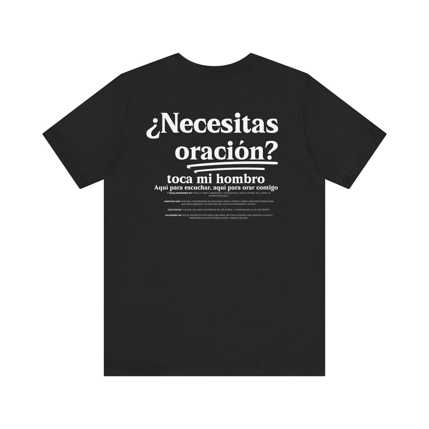 Spanish Need Prayer? Tap My shoulder Modern  Unisex Tee