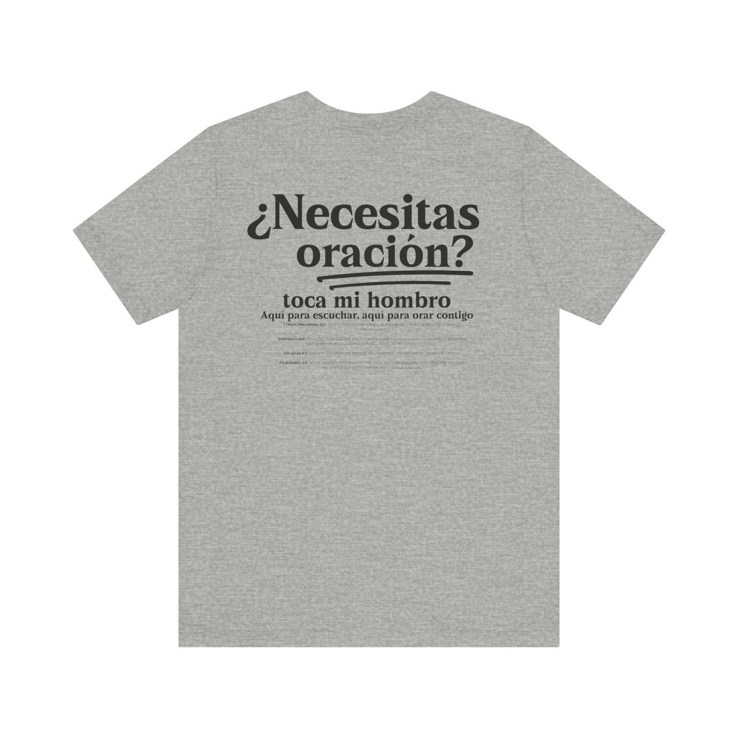 Spanish Need Prayer? Tap My shoulder Modern  Unisex Tee