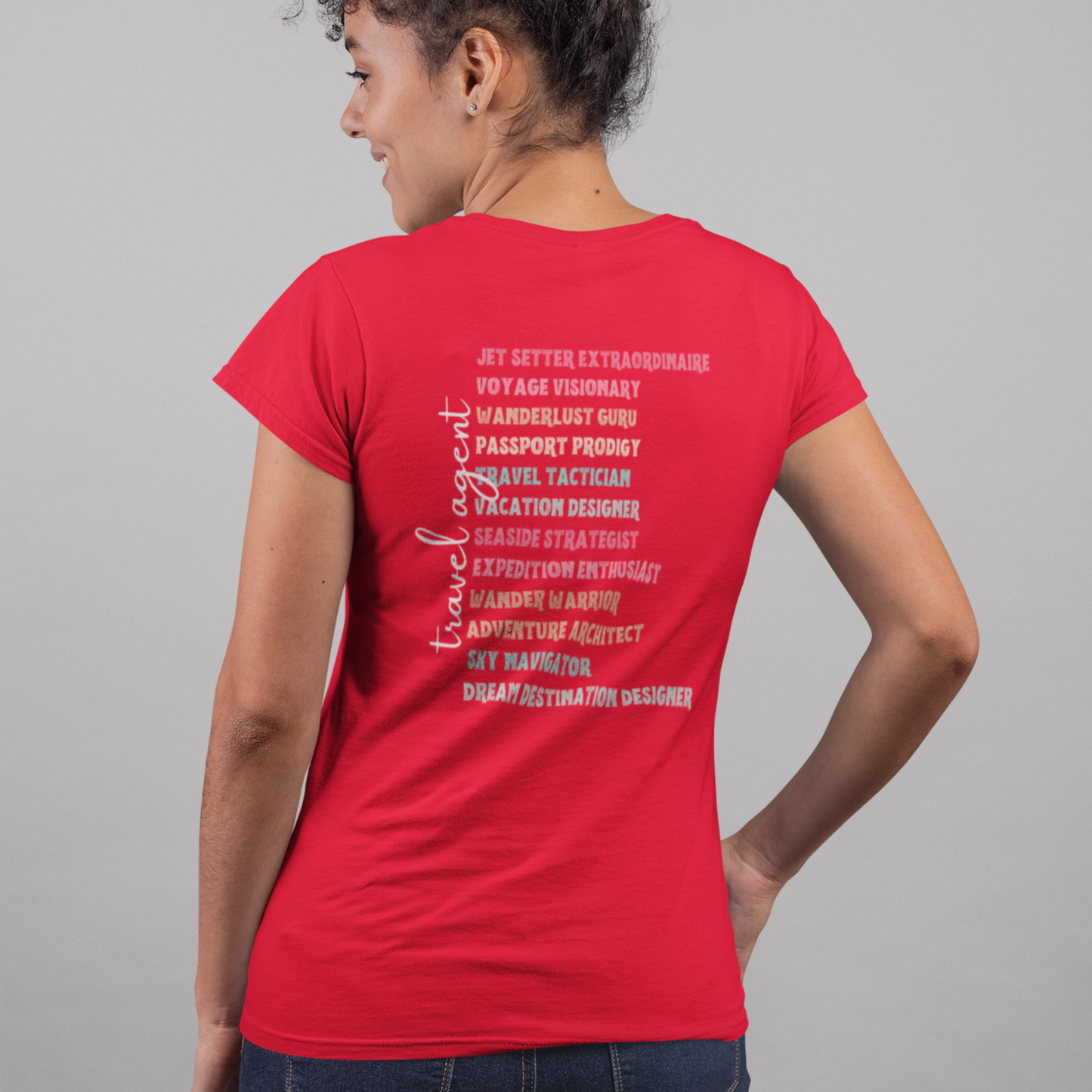 Travel Agent V-Neck T-Shirt - Dream Destination Designer