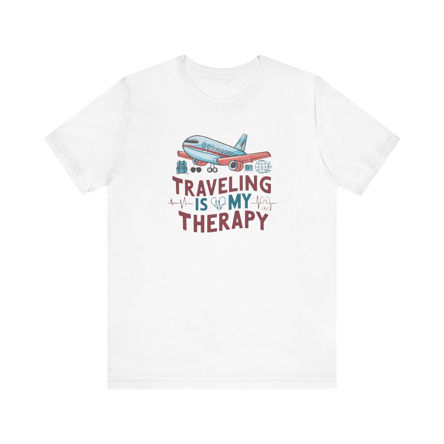 Traveler Unisex Tee - 'Traveling is My Therapy' Design